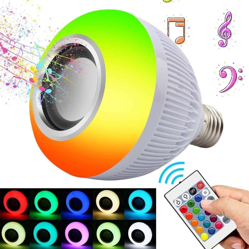 Lampada Bluetooth De Led Caixa De Som C Controle Rgb 12W, imagem 1 de 1