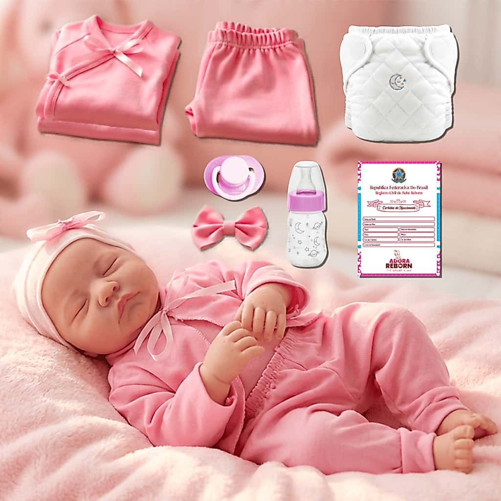 Bebê Reborn Boneca Realista Recém-Nascida 100% Siliconada Pode dar Banho, imagem 1 de 1
