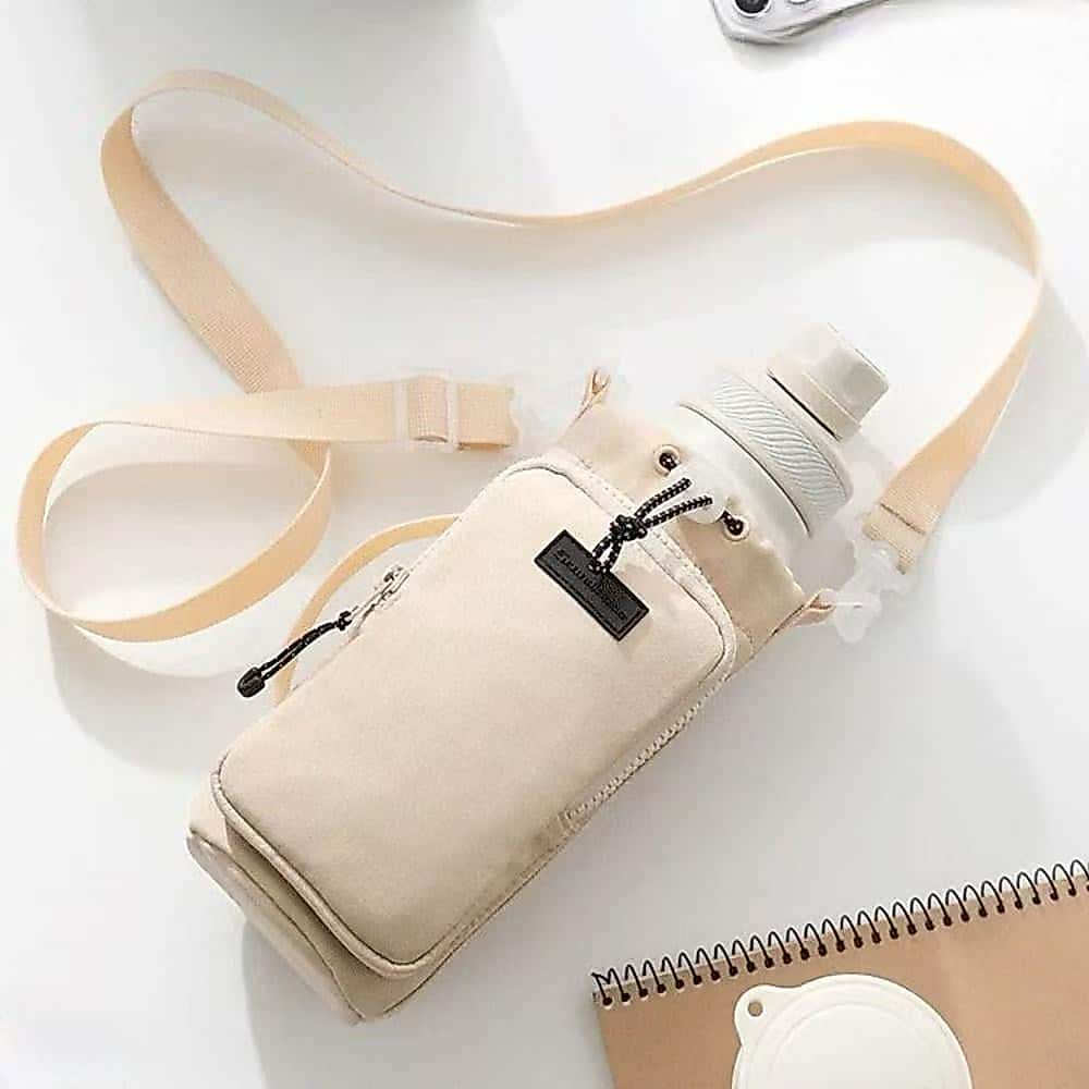 Bolsa de armazenamento com cordão para chaleira portátil para celular ao ar livre, capa para copo térmico-luna_hyq, imagem 1 de 1