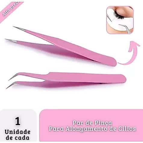 DAGUAN KIT 2 unidades Pinça Curva De Precisão Para Alongamento Cílios Extensão, imagem 1 de 1