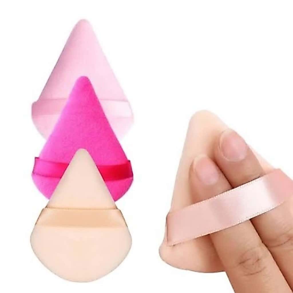 Kit 24/48 unidades Esponja Triangular Para Pó De Veludo Maquiagem, imagem 1 de 1