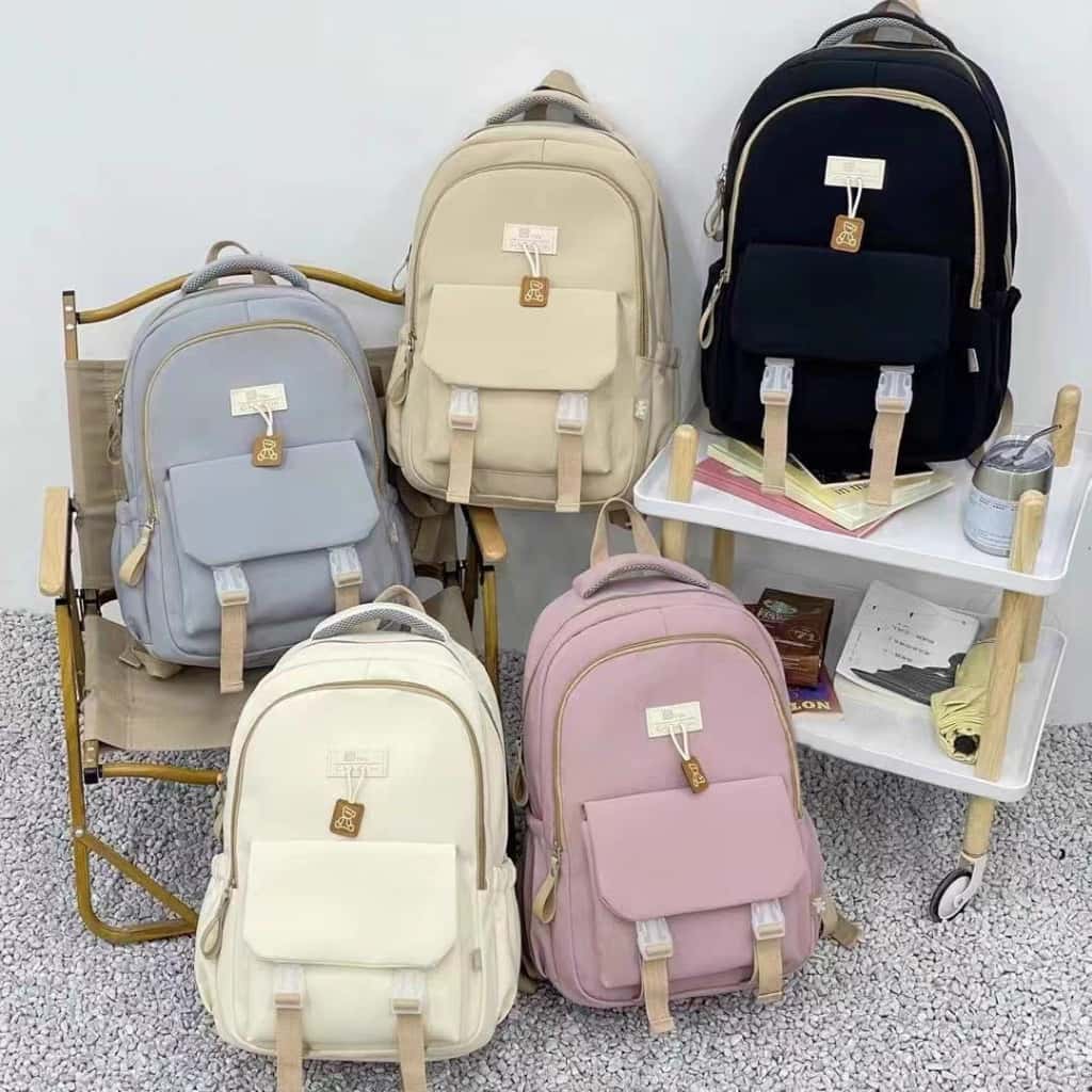 Mochila Reforçada Casal Feminina Escolar Grande Capacidade Mochila De Coreana Promocao, imagem 1 de 1