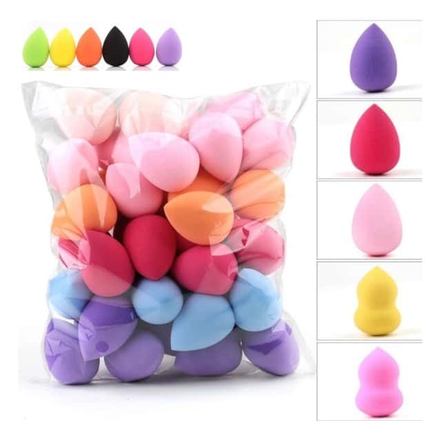 Kit Econômico com 60/120 Esponjas de Maquiagem e Embalagem Individual, imagem 1 de 1
