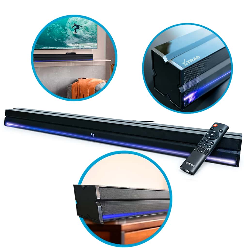Soundbar Caixa de Som Bluetooth Com LED Potente Grande Para TV Com controle 60W 500W PMPO RMS Xtrad, imagem 1 de 1