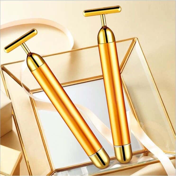 Dispositivo de Massagem Elétrica Massageador Facial Vibração Afina Rosto Bastão Mágico Anti-olheira, imagem 1 de 1