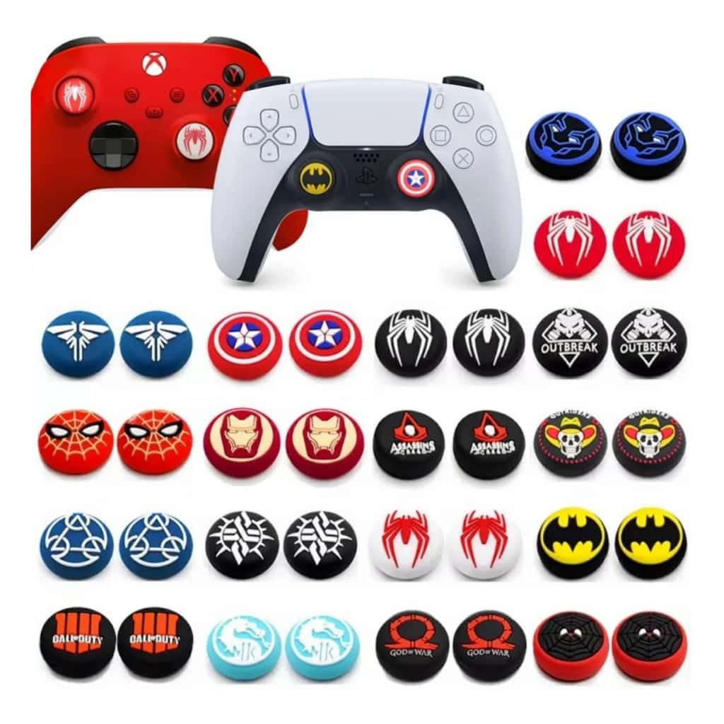 Par de Grip Protetora de Silicone para Analógicos de Controles PS4, PS5, Xbox Series, One e 360, imagem 1 de 1