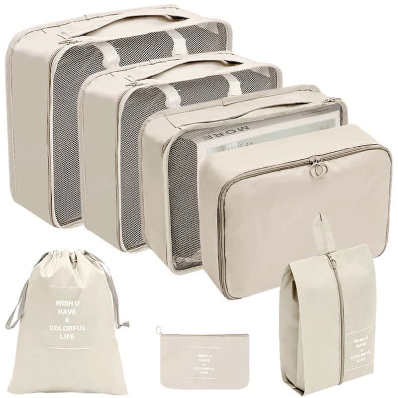Kit 7 Pecas Bolsa Organizadoras Para Mala Roupas Bagagem Viagem, imagem 1 de 1