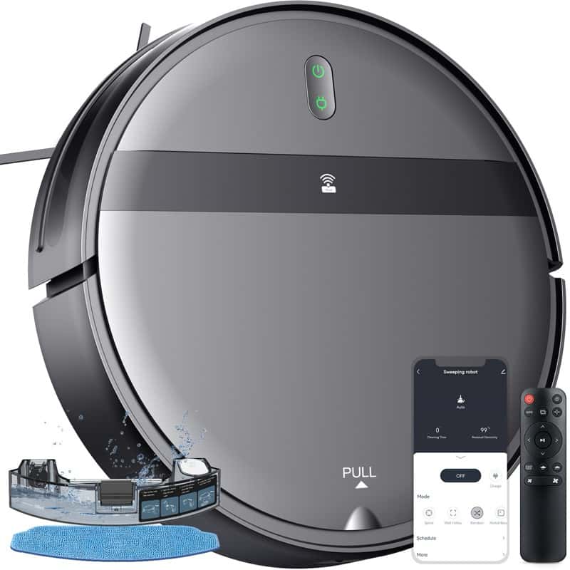 Robô Inteligente Aspirador de Pó Automático Limpeza Doméstico Sensores Anti- queda com Controle, imagem 1 de 1