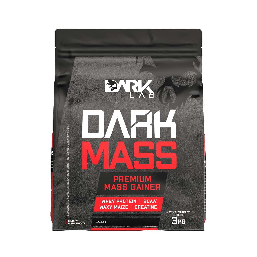 Hipercalórico Dark Mass 3kg Dark Lab - Whey Protein, Creatina, BCAA, Waxy Maize, Premium Mass Gainer, imagem 1 de 1