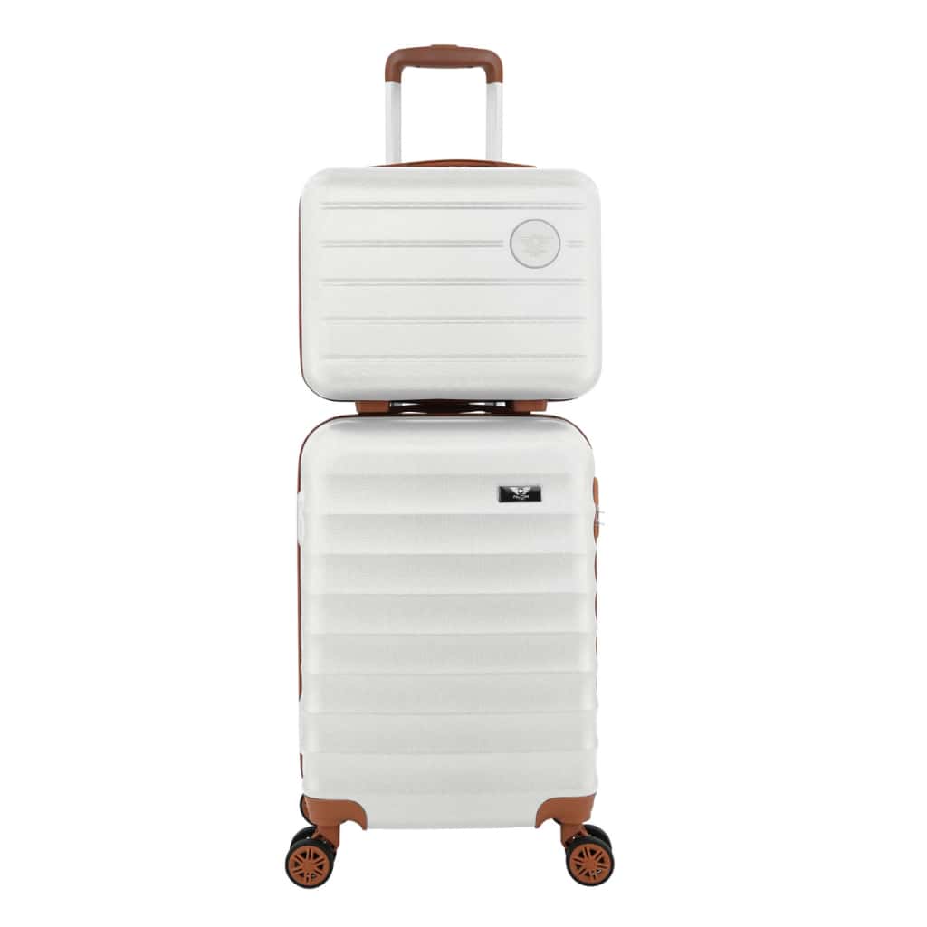 Kit Mala de Bordo Viagem Avião 10kg Pequena ANAC 55x35x23cm 4 Rodinhas 360 com Frasqueira de Mão ABS, imagem 1 de 1