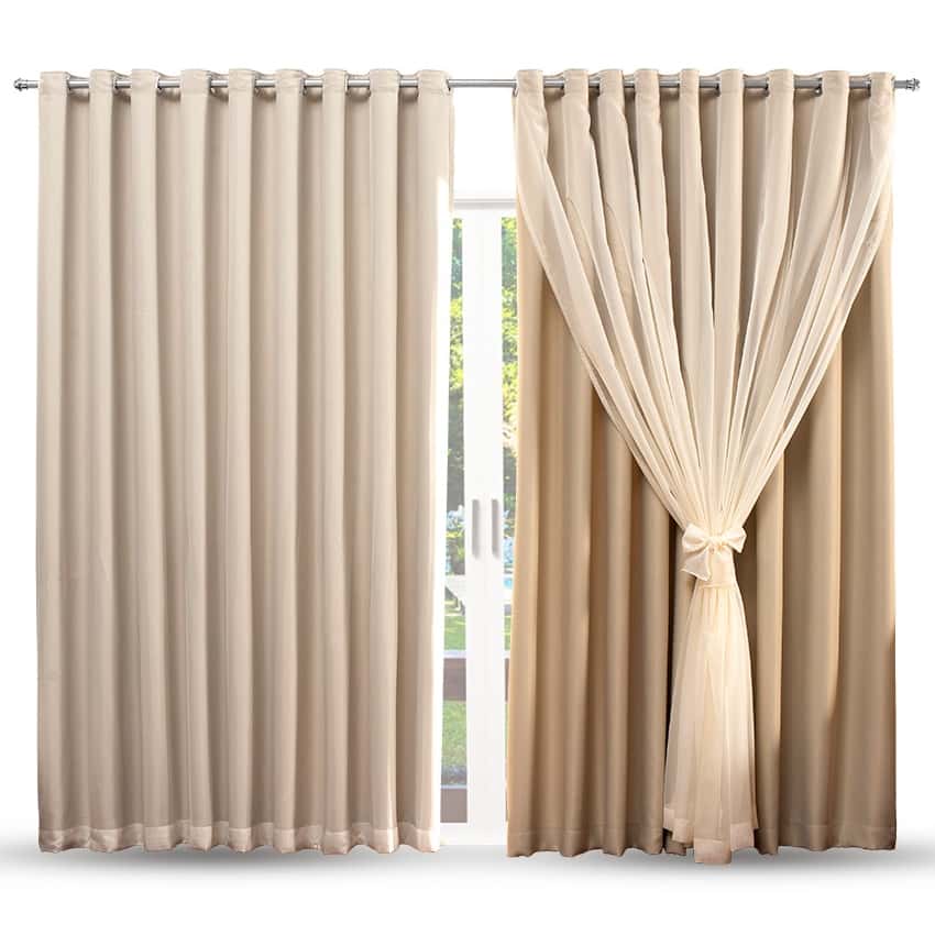 Cortina Voil Com Forro Blackout Tecido 6,00X2,70 Metros  perfeita para Casa, imagem 1 de 1