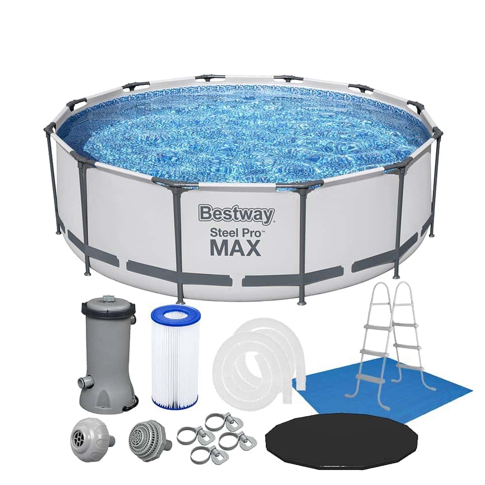 Piscina Estrutural 9150 Litros + Escada + Capa + Forro + Bomba Filtrante Bestway, imagem 1 de 1