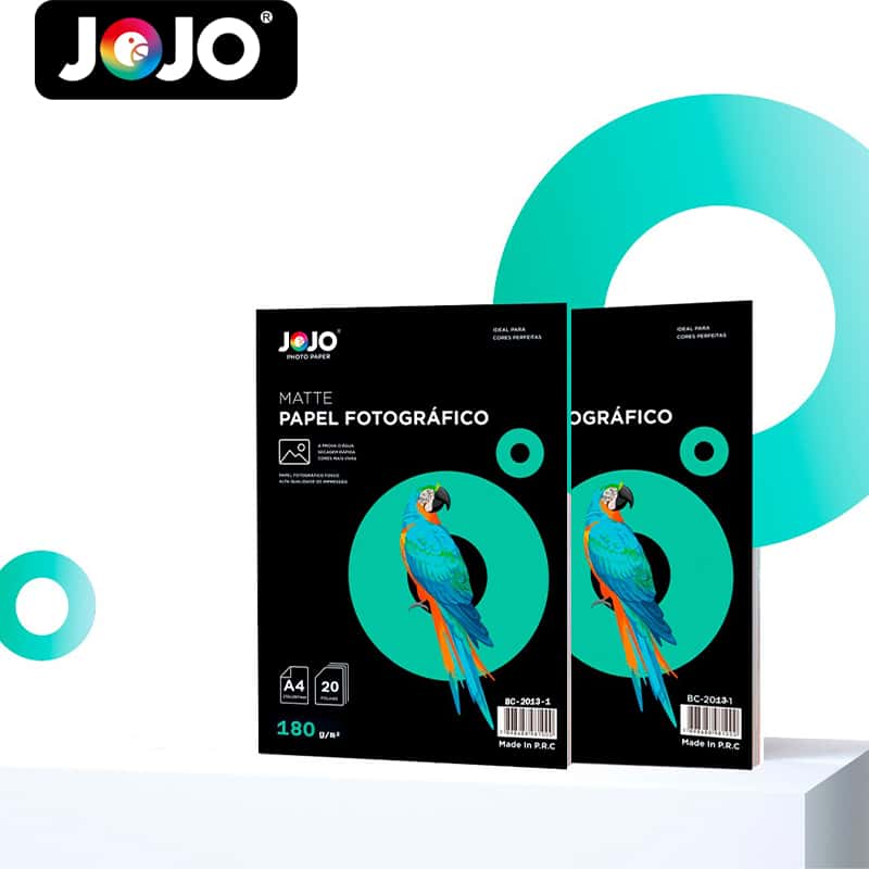 Papel fotográfico MATTE (Fosco) 180g/m² A4 20~80 FOLHAS p/ impressoras à jato JOJO PHOTO PAPER, imagem 1 de 1