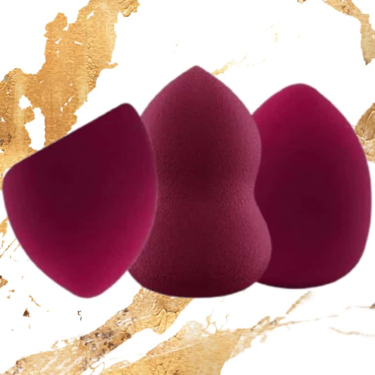 Kit Com 3 Esponjas Para Maquiagem Roxa Chanfrada Blender E Gota 365-053-123, imagem 1 de 1