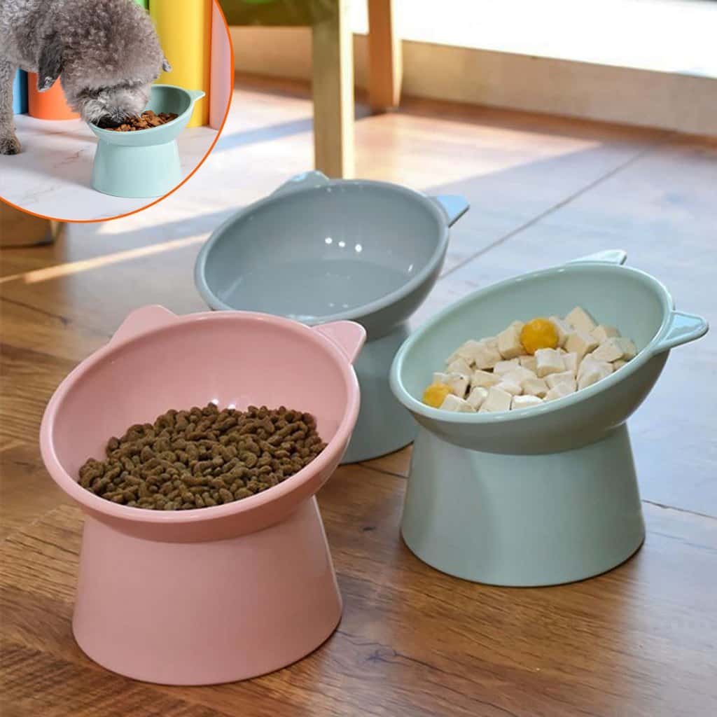 Comedouro Bebedouro Elevado 1 2 ou 3 Unidades Anti Engasgo Pet Gato Cachorro Kit, imagem 1 de 1