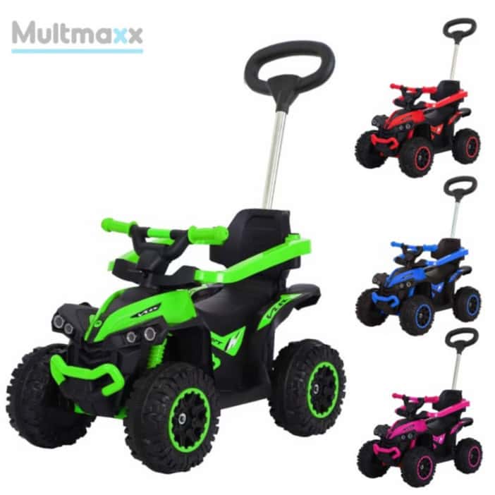 Carrinho de Passeio Infantil Quadriciclo Musical com Empurrador Farol Brinquedo Andador Buggy UTV, imagem 1 de 1