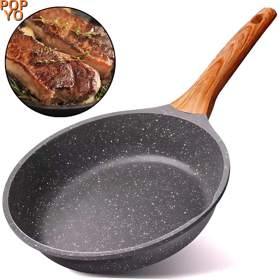 Frigideira Ceramica Antiaderente Fogão Cooktop Indução E Gás 24/26/28CM, universal na cozinha POPYO, imagem 1 de 1