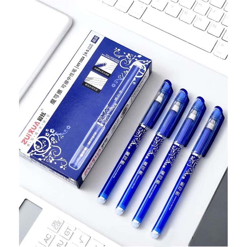 Kit de 4/8/12/24 peças Caneta Apagável De Tinta Azul e de Tinta preta 0,4 Mm Caneta De Gel Apagável, imagem 1 de 1
