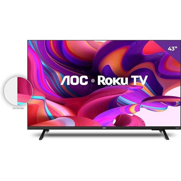 Smart TV AOC 43" Full HD com Roku TV 43S5135/78G - Bivolt, imagem 1 de 1