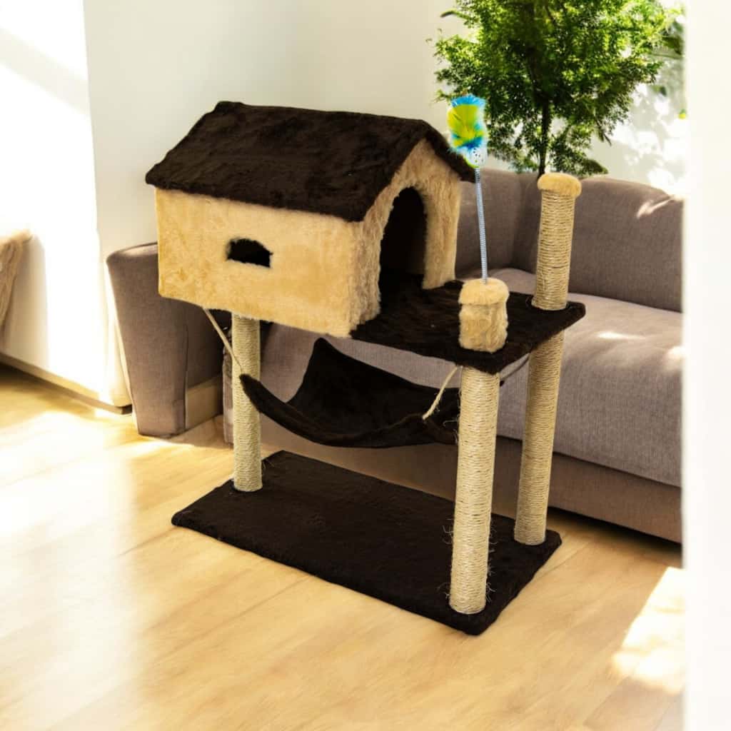 Arranhador Para Gatos Com Casinha Playground, imagem 1 de 1