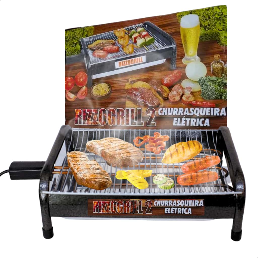 Churrasqueira Elétrica Portátil em Alumínio Craqueado Top Grill 2 Gourmet Com Pés Bivolt 110v / 220v, imagem 1 de 1