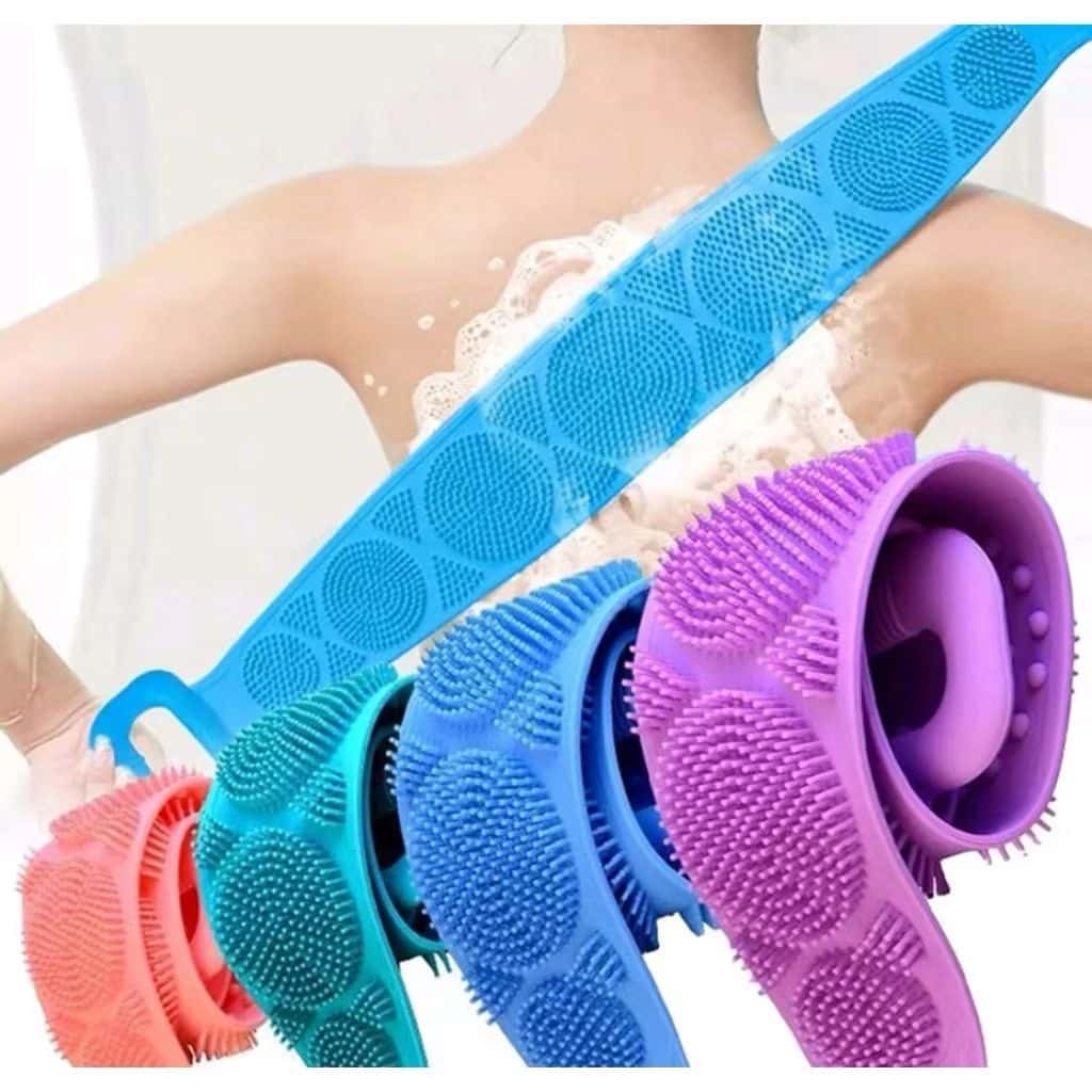 Esponja Silicone Massageadora Escova Banho Lava Corpo Todo Bucha Esfoliação, imagem 1 de 1