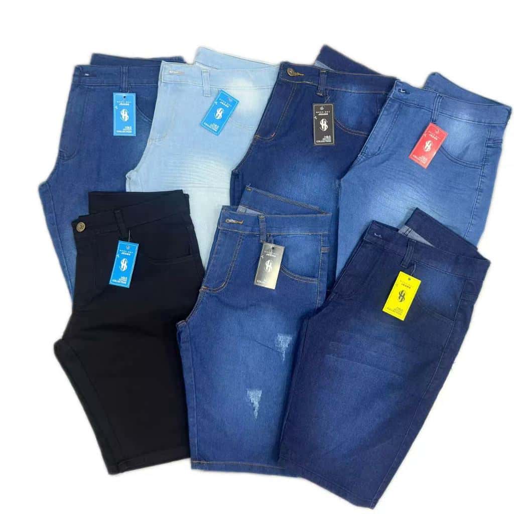 Kit 6/5/4Bermuda Jeans Masculina Com Elastano SLIM direta da fabrica Premium várias  Lavargem, imagem 1 de 1