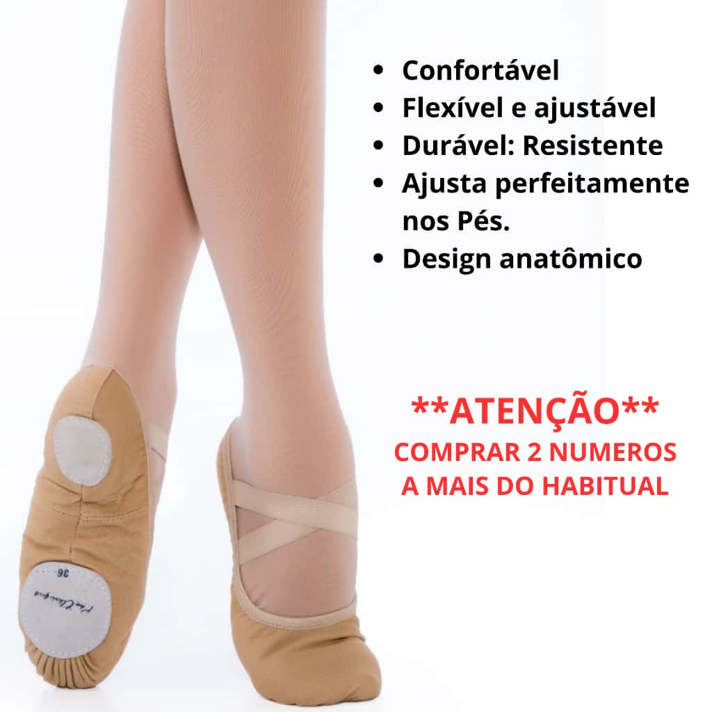 Sapatilha Ballet Meia Ponta Tecido, Sapatilha Ballet De Lona Profissional, Sapatilha ballet, Promoção: ApenasHoje!, imagem 1 de 1