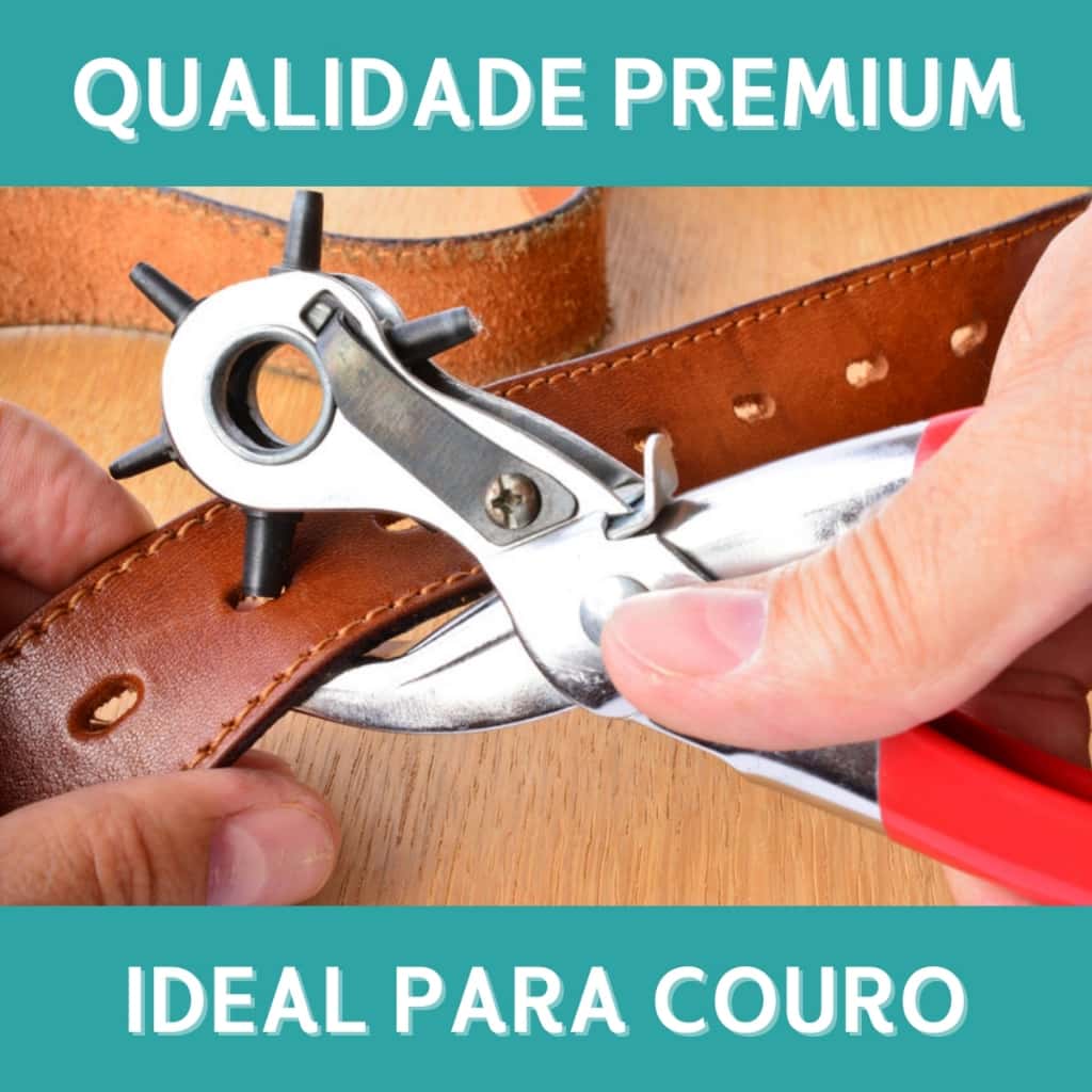 Alicate Vazador Profissional Para Chinelo Couro Cinto - 6 Furos Precisos e Fáceis de Fazer - SHEFA, imagem 1 de 1