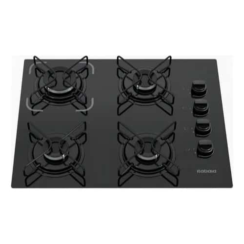 Cooktop Itatiaia Essencial 4 Bocas Preto – Bivolt 127V/220V com Acendimento Automático, imagem 1 de 1