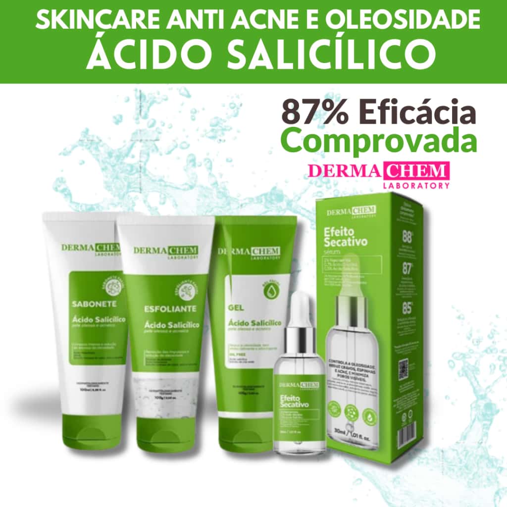 Kit Skincare Anti Oleosidade e Acne Salicílico + Sérum Secativo Dermachem, imagem 1 de 1