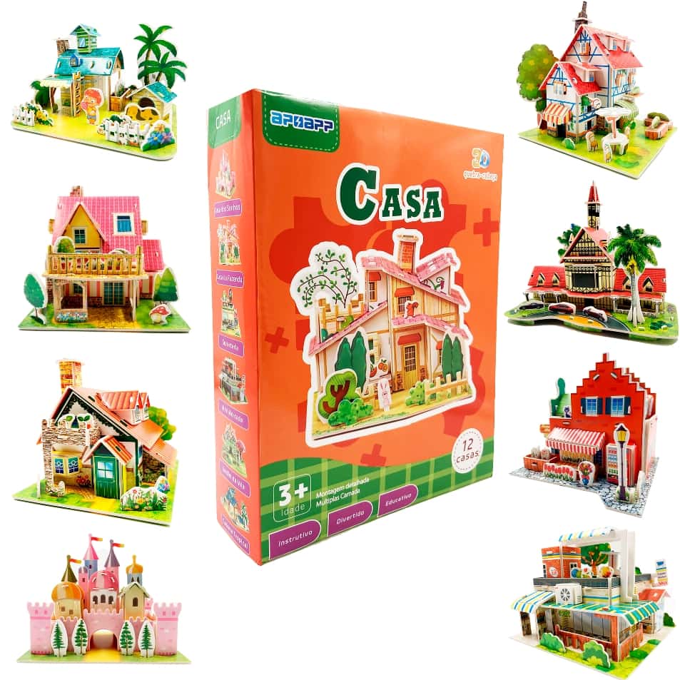 Casinha Miniatura De Montar 3d Castelo De Princesa Infantil, imagem 1 de 1