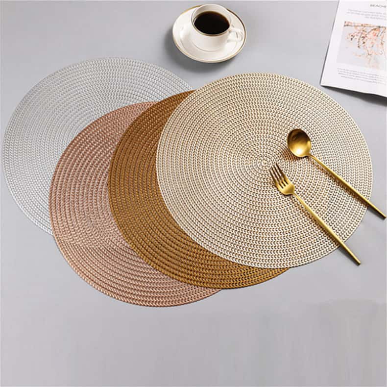 Kit 2/4/6 Jogo Americano Redondo para Mesa Posta Conjunto Impermeável Design Elegante, imagem 1 de 1