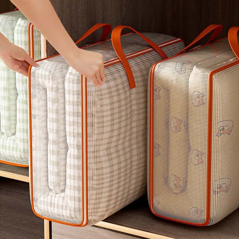 Saco Organizador para Cobertor 60x50x28cm Impermeável Zíper Duplo，Bolsa com zíper para cobertores, imagem 1 de 1