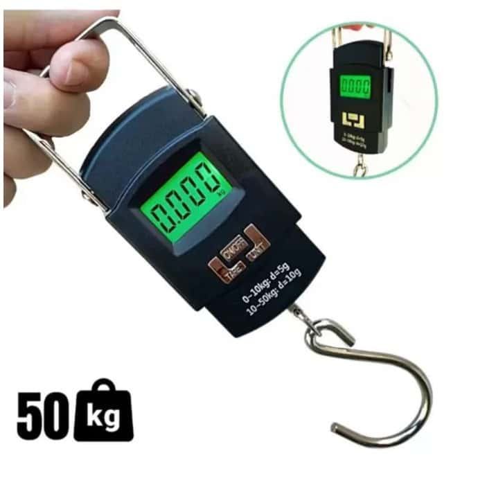 Balança De Mão Digital Portátil P Bolsa Mala Peixe de Até 50kg CD08, imagem 1 de 1