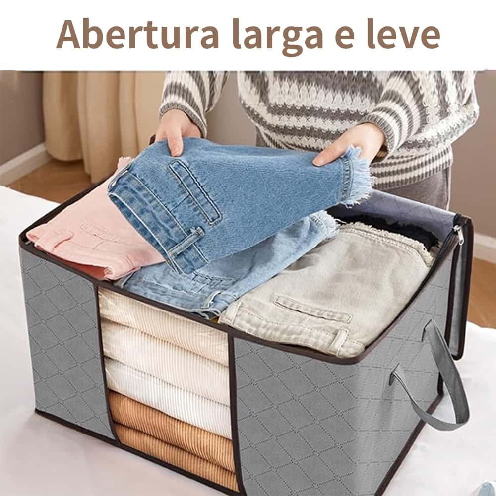 Saco Organizador para Cobertor Caixa Organizadora Casaco Guarda Roupa Grande Caixa de Roupas Anti-Poeira Umidade Armário, imagem 1 de 1