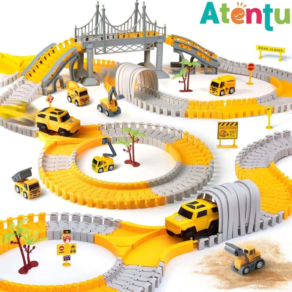 Pista de Carrinhos Construção com 98, 180 e 345 Peças Brinquedo Infantil com Carrinho, imagem 1 de 1