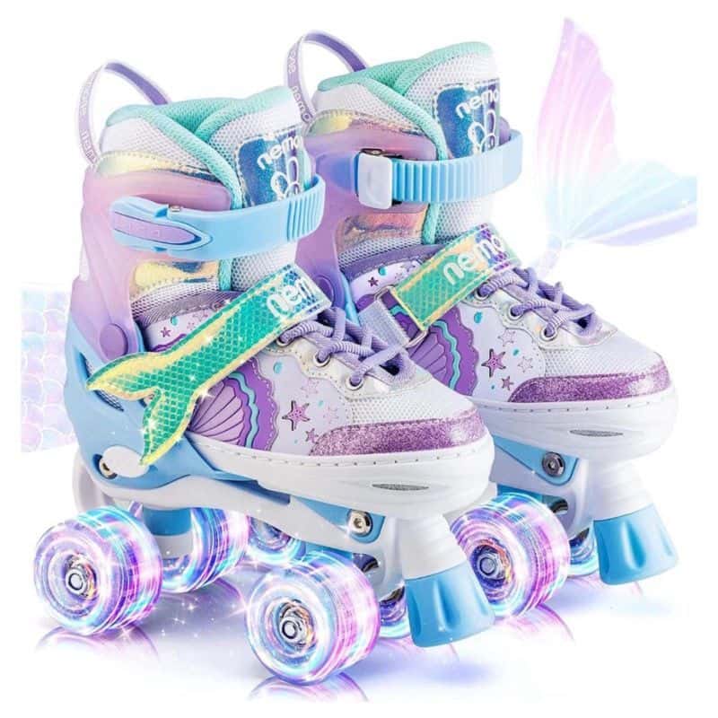 Patins Infantil 4 Rodas Menina ARCO IRIS Com Luz De Led Patins COM /SEM Kit Proteção Menino Promoção, imagem 1 de 1