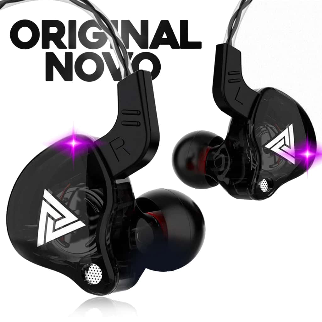 QKZ AK6 fone de ouvido com fio e microfone cobre driver fone de ouvido esportivo hifi baixo estéreo no ouvido, imagem 1 de 1