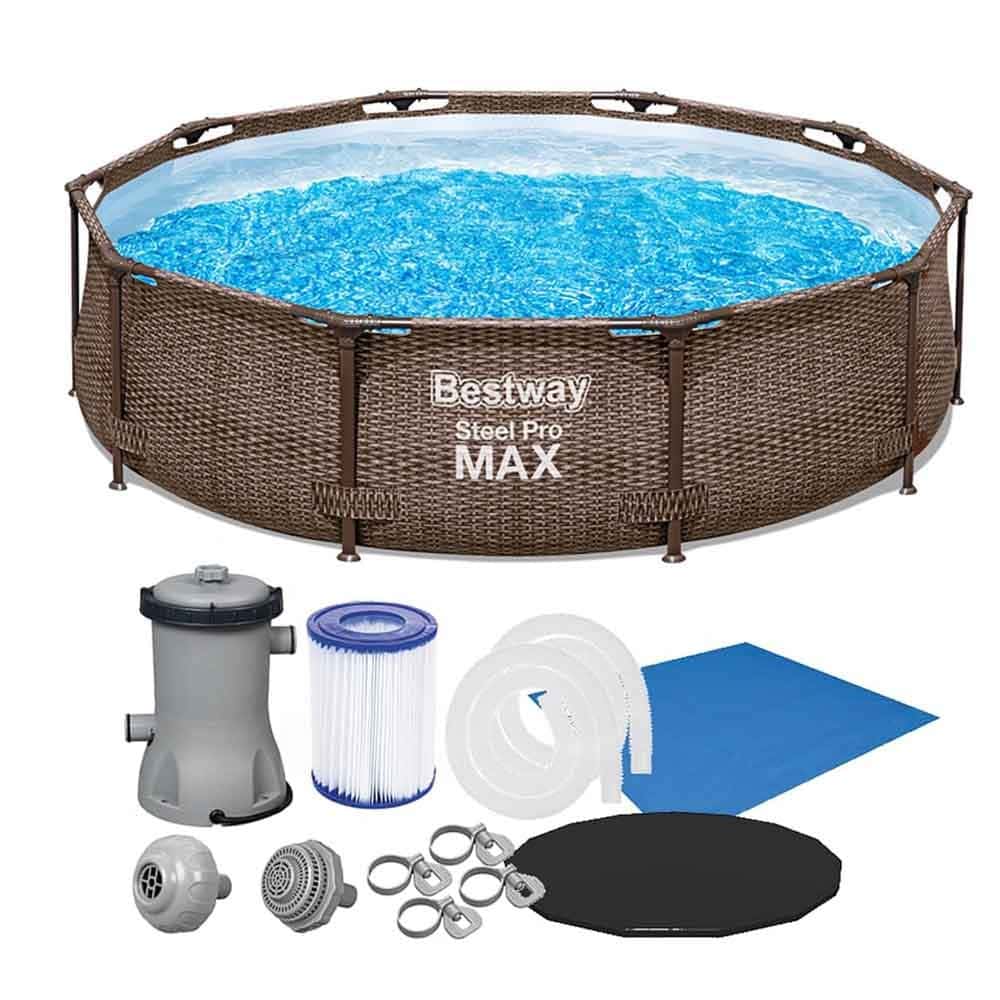 Piscina Estrutural 4678L Circular Deluxe + Filtro 110V ou 220V + Capa + Forro Bestway, imagem 1 de 1
