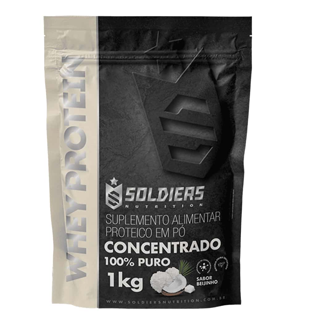 Whey Protein Concentrado 1kg 100% Importado Soldiers Nutrition Suplemento Proteína Muscular, imagem 1 de 1