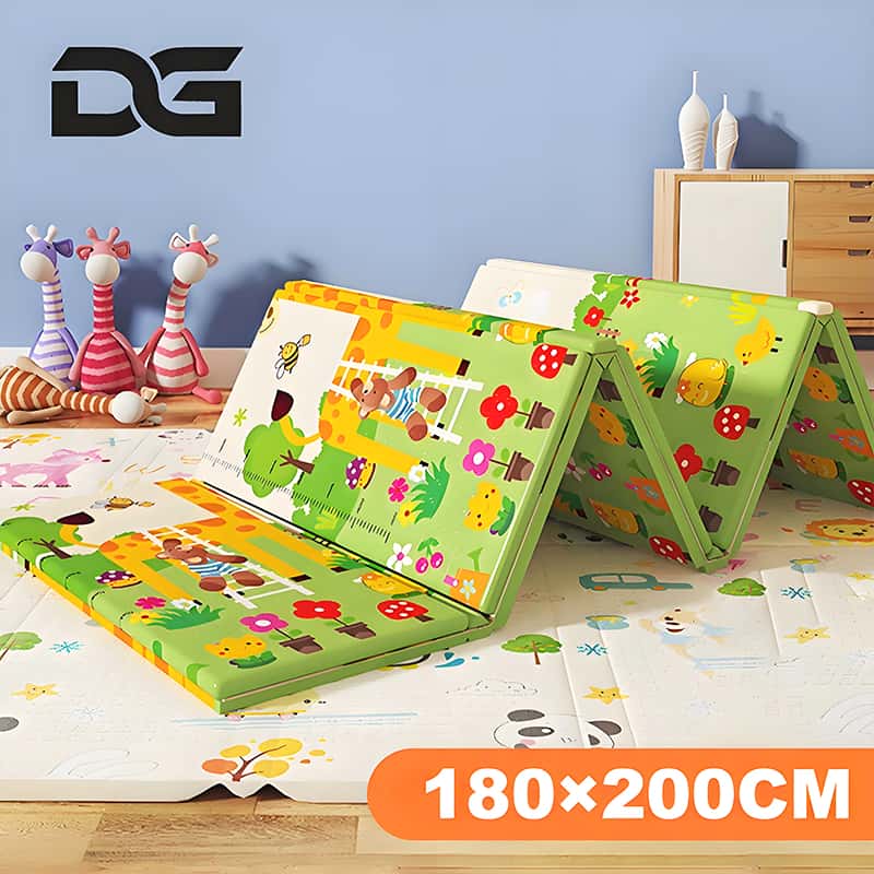 Tapete Infantil Emborrachado 200x180cm Dobrável Dupla Face Gigante Anti Impacto Bebê Educativo S13, imagem 1 de 1