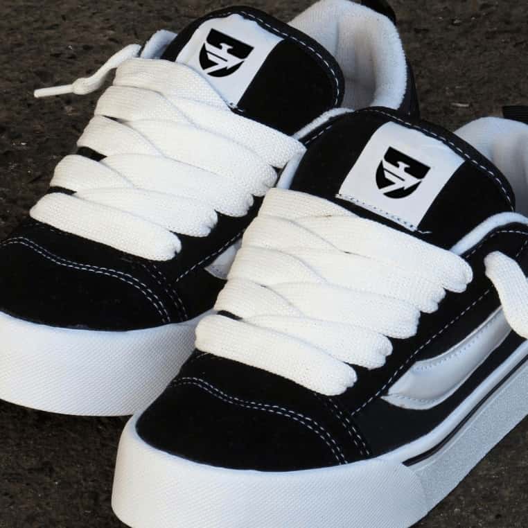 tenis marts kn feminino e masculino skate preto branco casual, imagem 1 de 1