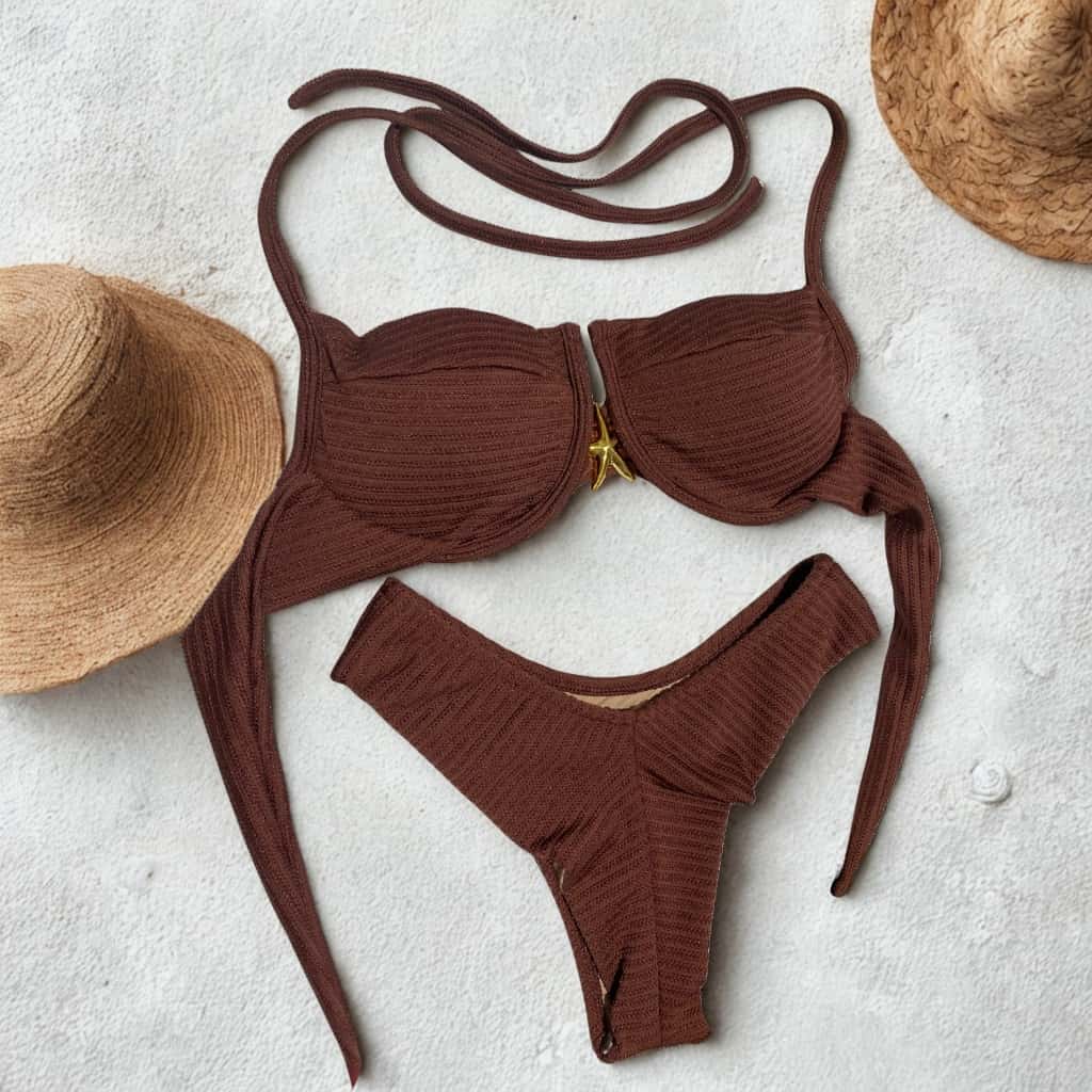 Biquíni Feminino Meia Taça tem Bojo, Aro Calcinha Asa Delta Fio Duplo moda praia lançamento verão, imagem 1 de 1