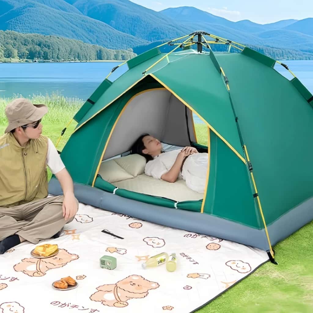 Barraca Camping Automática Impermeável Iglu Familiar Acampamento Grande Varanda, imagem 1 de 1