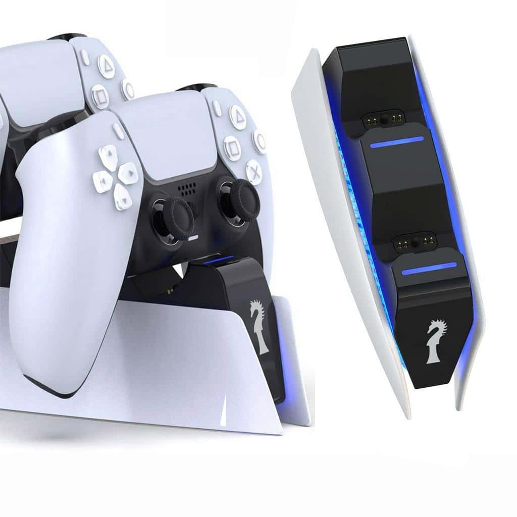 Suporte Base Dock Carregador 2 Controles Com Led Base De Carregamento para PS5, imagem 1 de 1