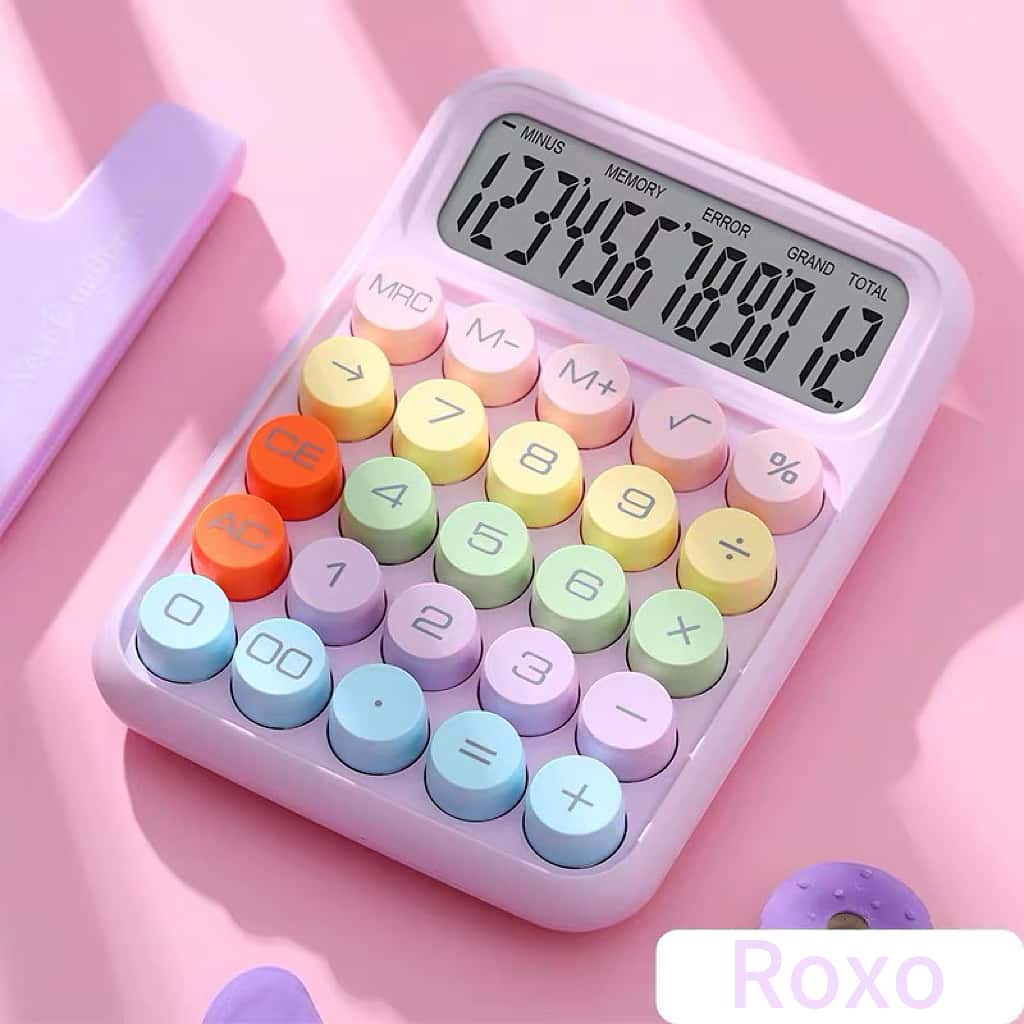 Calculadora Colorida Morandi De 12 Dígitos Teclado Mecânico De Ponto Grande Escola & Papelaria De Escritório, imagem 1 de 1