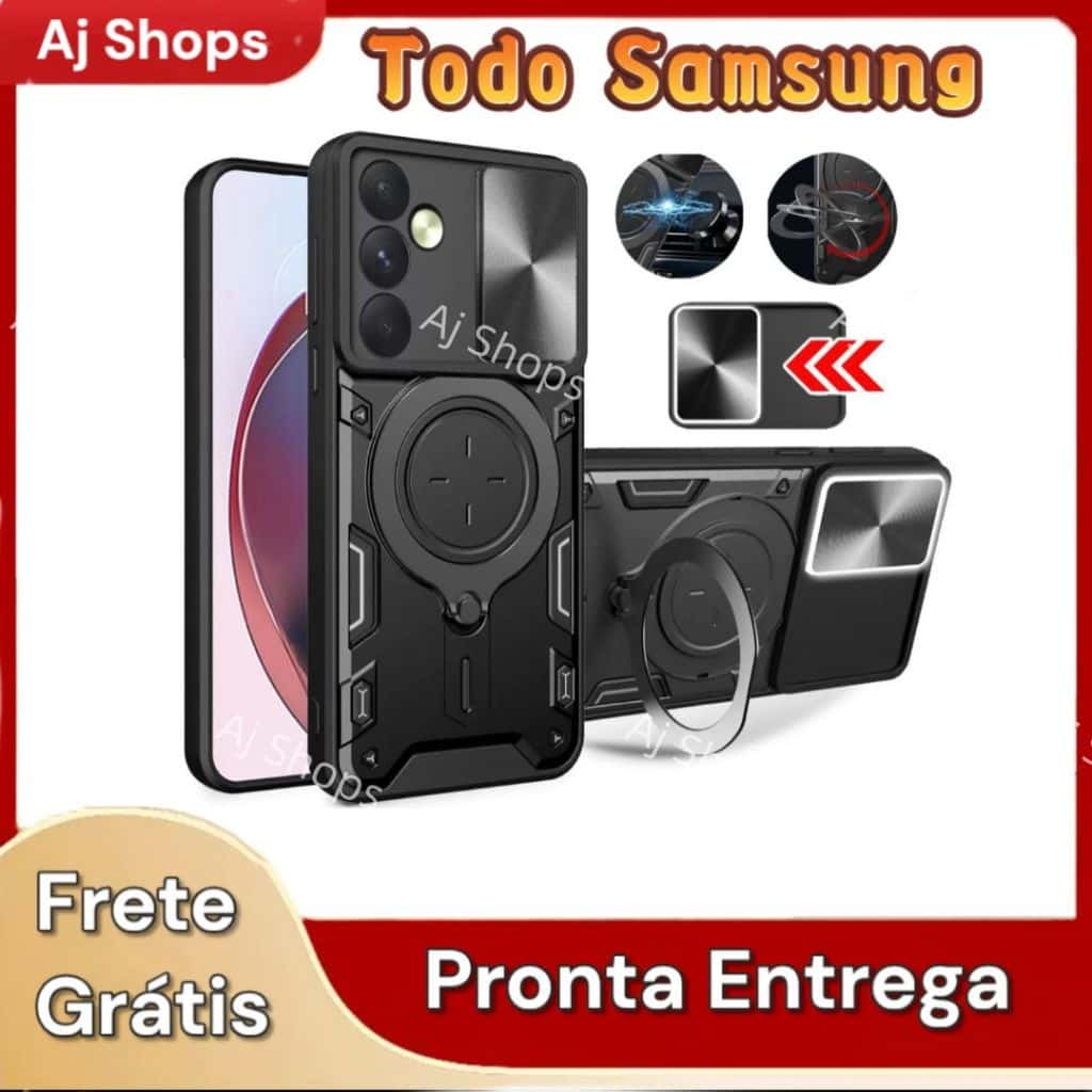 New Capa Para Todos Samsung Galaxy Capinha Case Armadura Militar Suporte 360 Com Proteção de Câmera, imagem 1 de 1