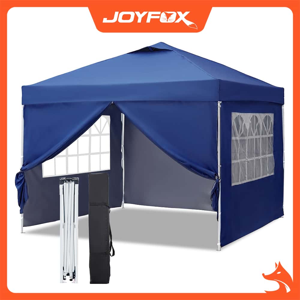 Tenda Gazebo Dobrável 3x3m com Cortina Laterais e Janelas Impermeável para Festa Jardim Praia JOYFOX, imagem 1 de 1