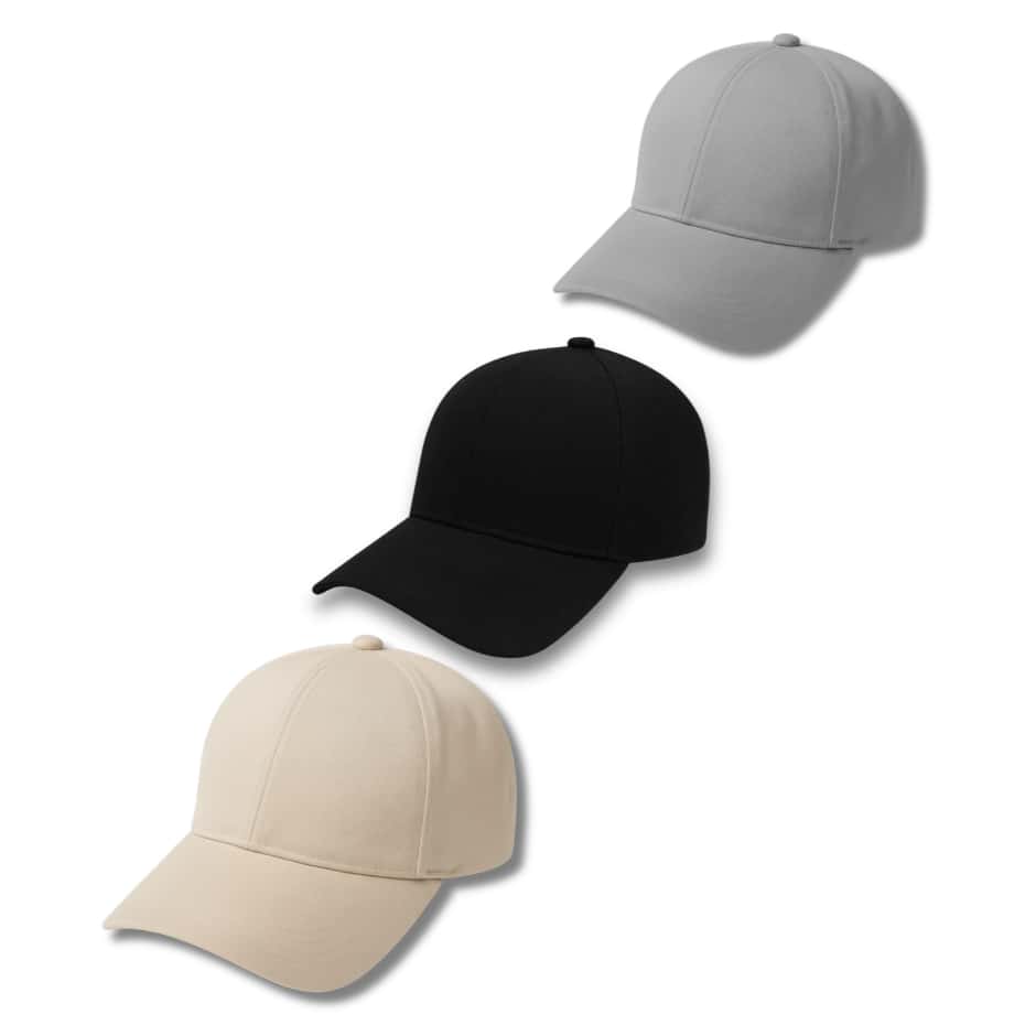 Kit 3 Bonés Liso Básico Adulto Aba Curva Masculino e Feminino Super Leve, imagem 1 de 1